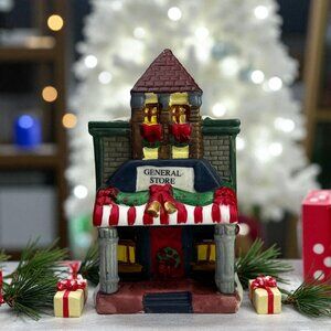 General Store Ceramic Votive Candle Holder Christmas Decor From 1990s